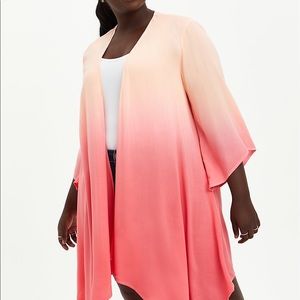 Torrid Size 2 Peach Kimono